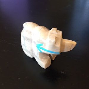 Carved stone Zuni bear
